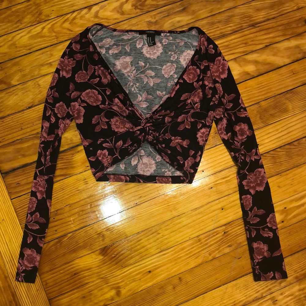 F21 Floral Crop Top